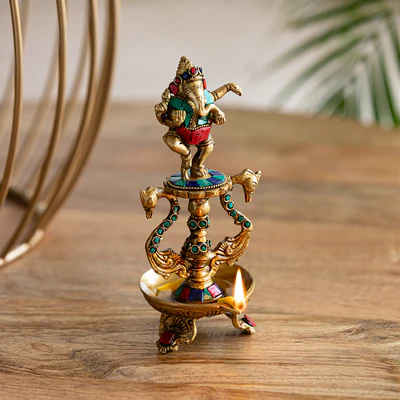 Regal Elephant Brass Triple Wall Hook Rail