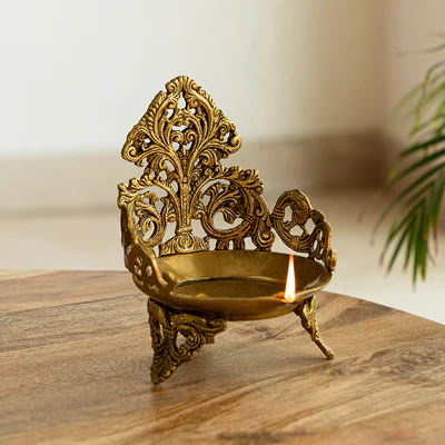 Mayura Traditional Brass Single Wall Hook Panel