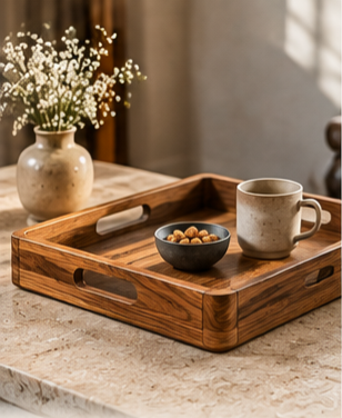 Arlo Handcrafted Wooden Tray