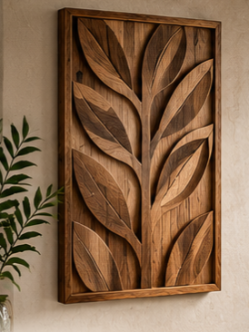 Veda Carved Wood Wall Art